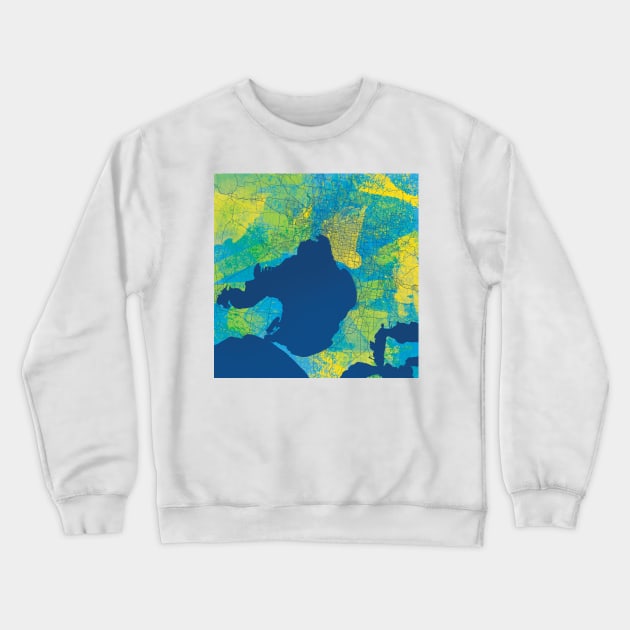 Melbourne Map Crewneck Sweatshirt by polliadesign